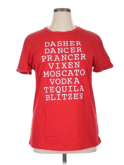Pre-owned Unbranded Short Sleeve T-shirt In Red