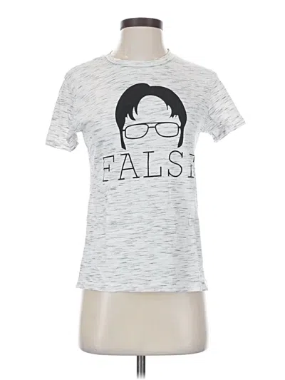 Pre-owned Unbranded Short Sleeve T-shirt In Silver