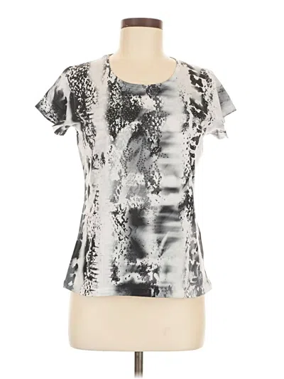 Pre-owned Unbranded Short Sleeve T-shirt In Silver