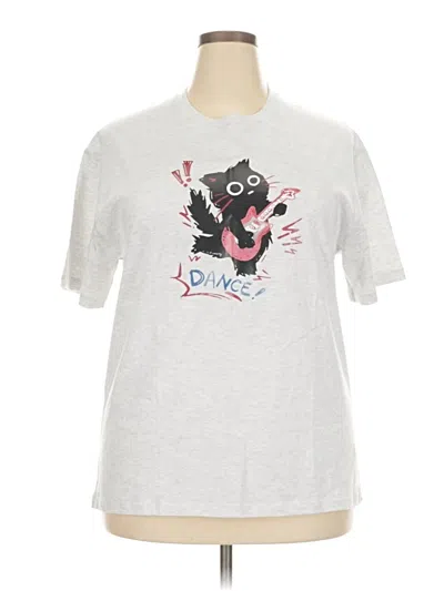 Pre-owned Unbranded Short Sleeve T-shirt In Silver