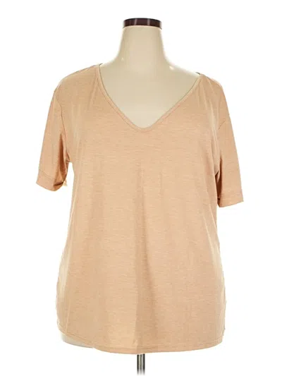 Pre-owned Unbranded Short Sleeve T-shirt In Tan