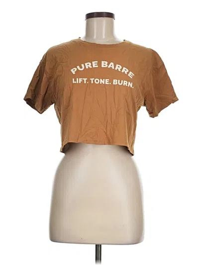 Pre-owned Unbranded Short Sleeve T-shirt In Tan