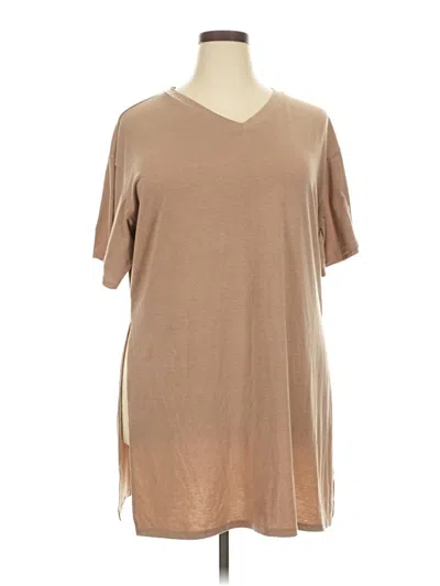 Pre-owned Unbranded Short Sleeve T-shirt In Tan