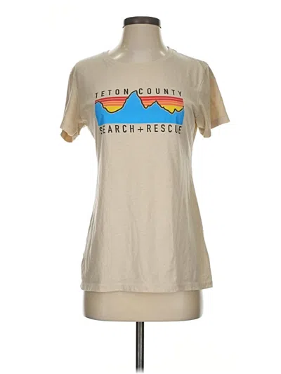Pre-owned Unbranded Short Sleeve T-shirt In Tan