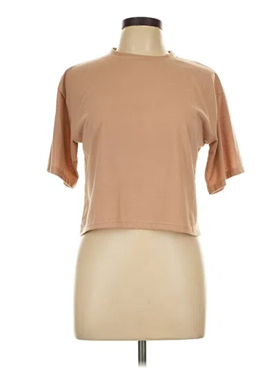 Pre-owned Unbranded Short Sleeve T-shirt In Tan