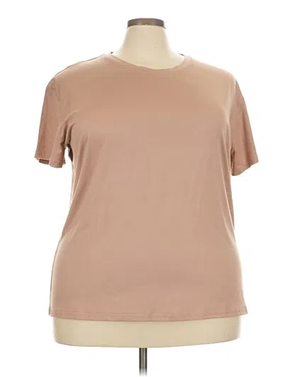 Pre-owned Unbranded Short Sleeve T-shirt In Tan