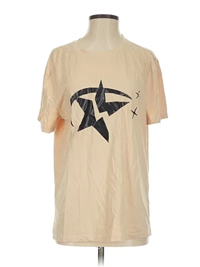 Pre-owned Unbranded Short Sleeve T-shirt In Tan