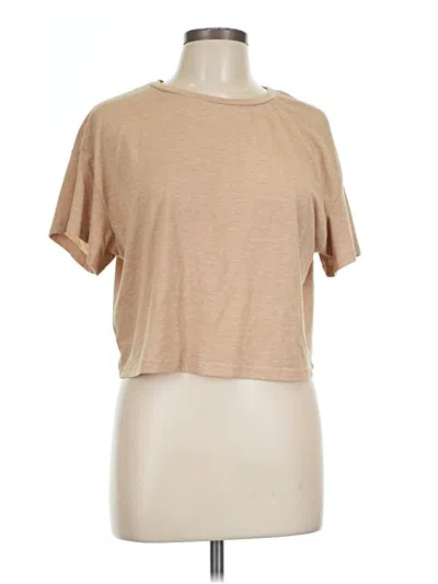 Pre-owned Unbranded Short Sleeve T-shirt In Tan
