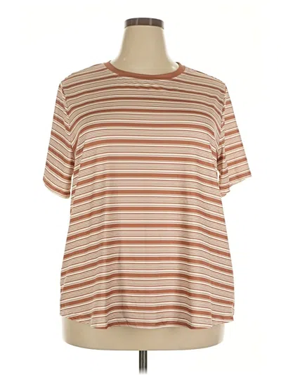 Pre-owned Unbranded Short Sleeve T-shirt In Tan