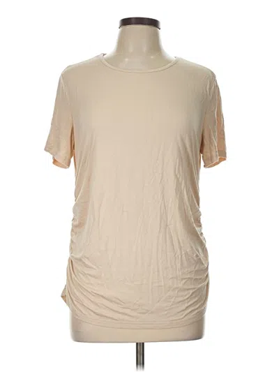 Pre-owned Unbranded Short Sleeve T-shirt In Tan