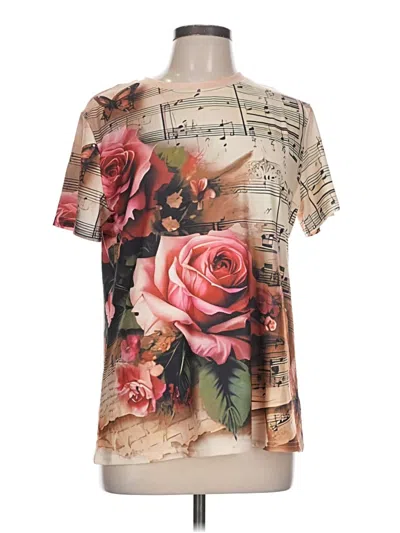 Pre-owned Unbranded Short Sleeve T-shirt In Tan