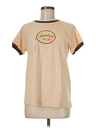 Pre-owned Unbranded Short Sleeve T-shirt In Tan