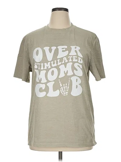 Pre-owned Unbranded Short Sleeve T-shirt In Tan