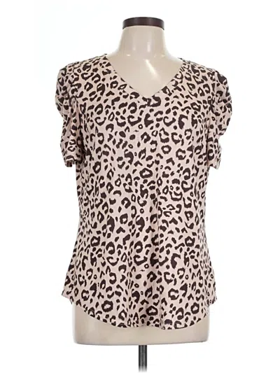 Pre-owned Unbranded Short Sleeve T-shirt In Tan
