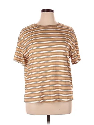 Pre-owned Unbranded Short Sleeve T-shirt In Tan