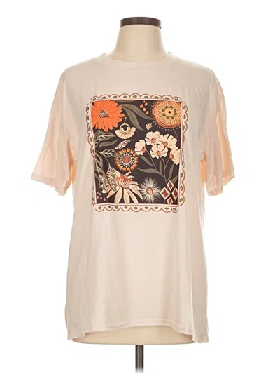 Pre-owned Unbranded Short Sleeve T-shirt In Tan
