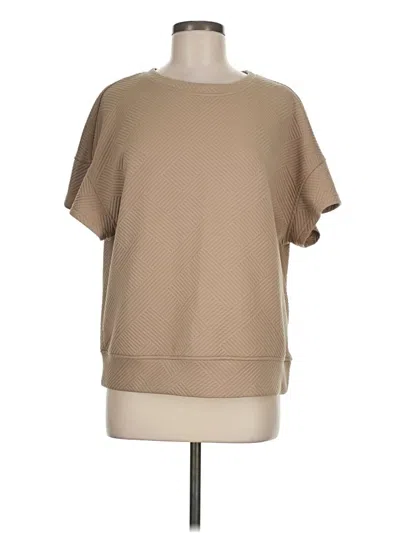 Pre-owned Unbranded Short Sleeve T-shirt In Tan