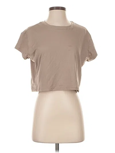 Pre-owned Unbranded Short Sleeve T-shirt In Tan