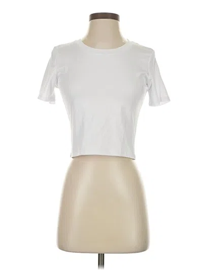Pre-owned Unbranded Short Sleeve T-shirt In White