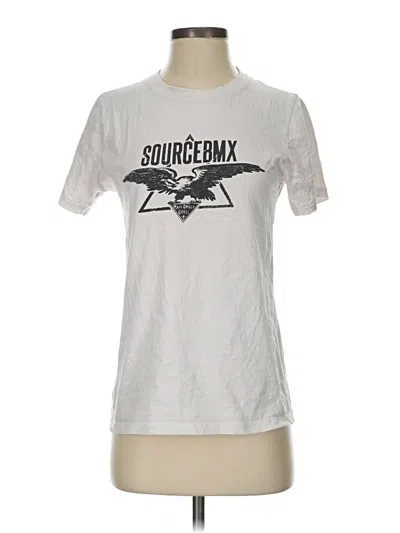 Pre-owned Unbranded Short Sleeve T-shirt In White