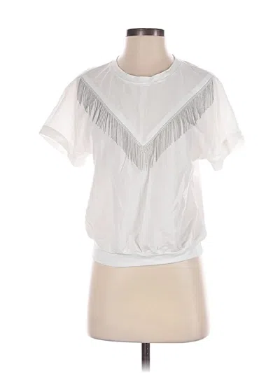 Pre-owned Unbranded Short Sleeve T-shirt In White