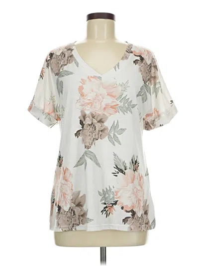 Pre-owned Unbranded Short Sleeve T-shirt In White