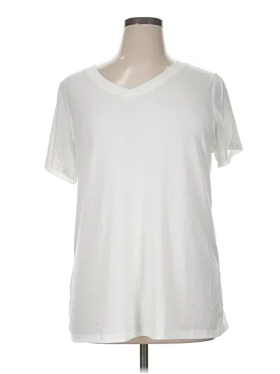 Pre-owned Unbranded Short Sleeve T-shirt In White
