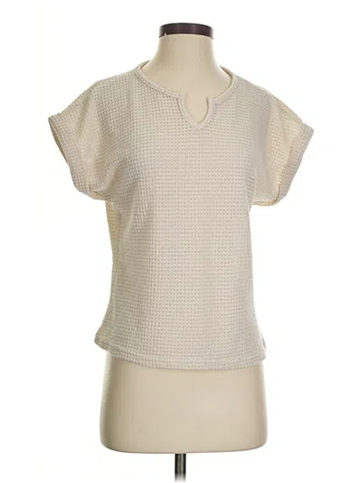 Pre-owned Unbranded Short Sleeve T-shirt In White