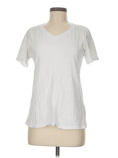 Pre-owned Unbranded Short Sleeve T-shirt In White