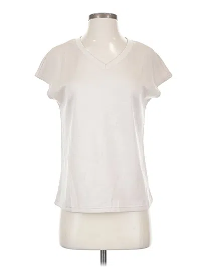 Pre-owned Unbranded Short Sleeve T-shirt In White