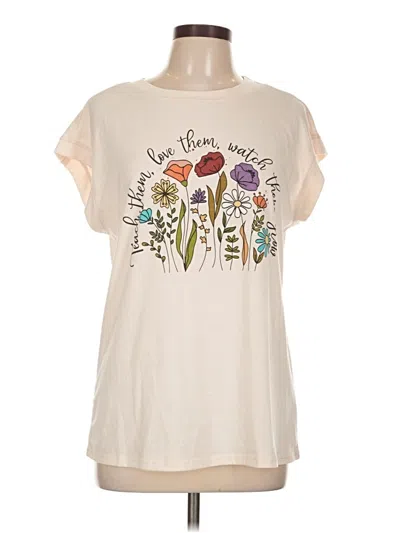 Pre-owned Unbranded Short Sleeve T-shirt In White