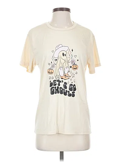 Pre-owned Unbranded Short Sleeve T-shirt In White