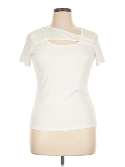 Pre-owned Unbranded Short Sleeve T-shirt In White