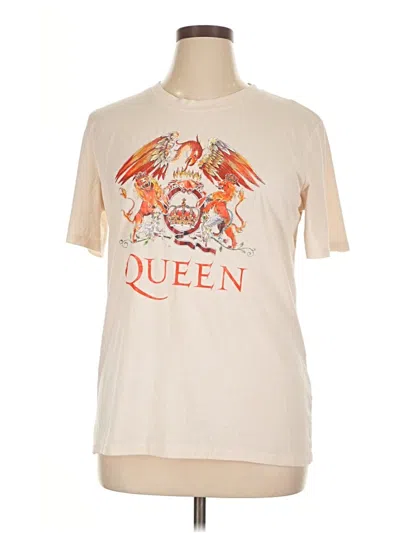 Pre-owned Unbranded Short Sleeve T-shirt In White