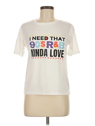 Pre-owned Unbranded Short Sleeve T-shirt In White