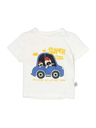 Pre-owned Unbranded Kids' Short Sleeve T-shirt In White