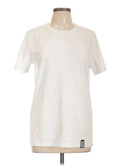 Pre-owned Unbranded Short Sleeve T-shirt In White