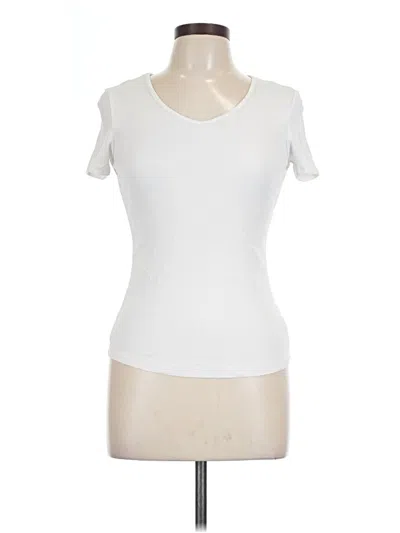 Pre-owned Unbranded Short Sleeve T-shirt In White