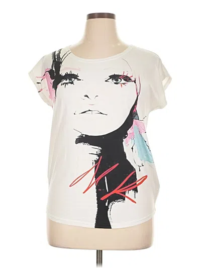 Pre-owned Unbranded Short Sleeve T-shirt In White