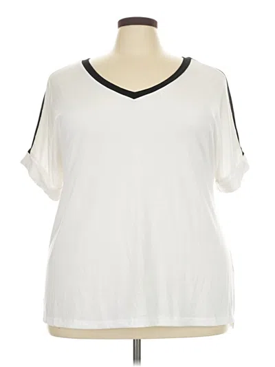 Pre-owned Unbranded Short Sleeve T-shirt In White