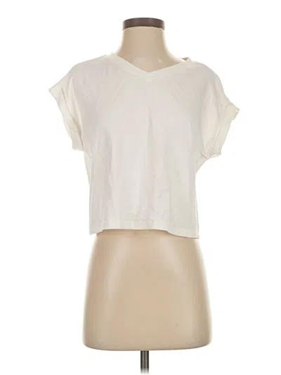 Pre-owned Unbranded Short Sleeve T-shirt In White