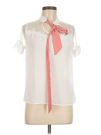 Pre-owned Unbranded Short Sleeve T-shirt In White