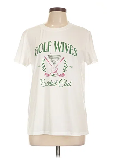 Pre-owned Unbranded Short Sleeve T-shirt In White
