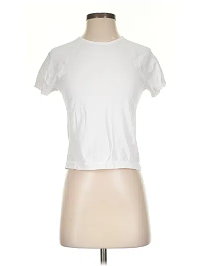 Pre-owned Unbranded Short Sleeve T-shirt In White