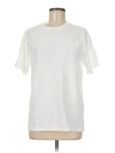 Pre-owned Unbranded Short Sleeve T-shirt In White