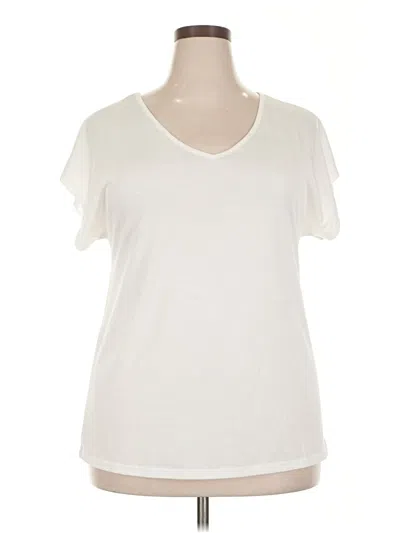 Pre-owned Unbranded Short Sleeve T-shirt In White
