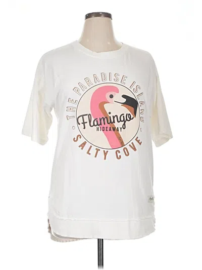 Pre-owned Unbranded Short Sleeve T-shirt In White
