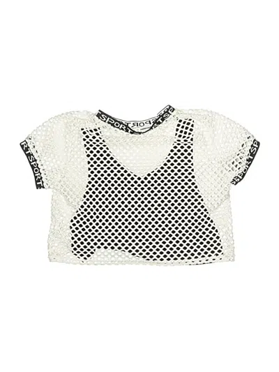 Pre-owned Unbranded Kids' Short Sleeve T-shirt In White