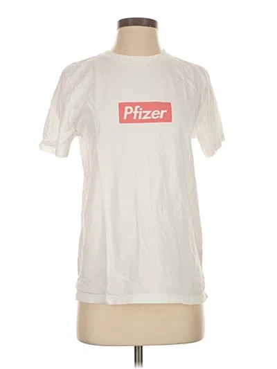 Pre-owned Unbranded Short Sleeve T-shirt In White