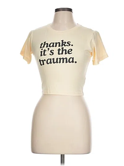 Pre-owned Unbranded Short Sleeve T-shirt In White